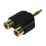 3.5mm Stereo Male To Dual Rca Female Adapter -