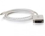 Mini DisplayPort Male To Single Link DVI-d Male Adapter Cable White 2m