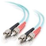 Fibre Optic Cable St-st 10GB 50/125 Om3 Duplex Multimode Pvc (lszh) Aqua 1m
