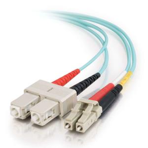 Fibre Optic Cable Lc-sc 10GB 50/125 Om3 Duplex Multimode Pvc (lszh) Blue 1m
