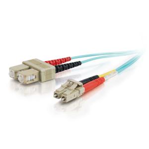 Fibre Optic Cable Lc-sc 10GB 50/125 Om3 Duplex Multimode Pvc (lszh) Blue 2m