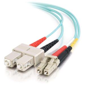 Fibre Optic Cable Lc-sc 10GB 50/125 Om3 Duplex Multimode Pvc (lszh) Blue 5m
