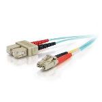 Fibre Optic Cable Lc-sc 10GB 50/125 Om3 Duplex Multimode Pvc (lszh) Blue 30m
