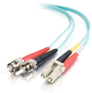 Fibre Optic Cable Lc-st 10GB 50/125 Om3 Duplex Multimode Pvc (lszh) Blue 1m