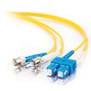 Fibre Optic Cable Sc-st 9/125 Os1 Duplex Singlemode Pvc (lszh) Yellow 2m