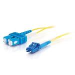 Fibre Optic Cable Lc-sc 9/125 Os1 Duplex Singlemode Pvc (lszh) Yellow 10m