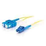 Fibre Optic Cable Lc-sc 9/125 Os1 Duplex Singlemode Pvc (lszh) Yellow 15m