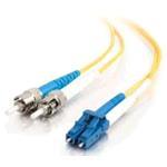 Fibre Optic Cable Lc-st 9/125 Os1 Duplex Singlemode Pvc (lszh) Yellow 15m