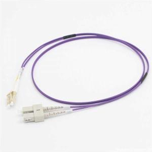 LC/SC OM4 LSZH Fibre Patch - Purple 2m