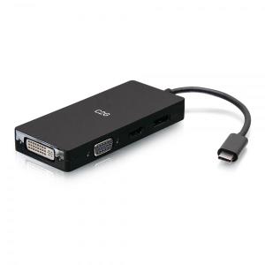 USB-C Multiport Adapter, 4-in-1 Video Adapter with HDMI, DP, DVI, VGA - 4K 60Hz