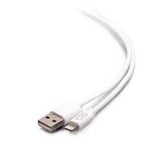 USB-A Male to Lightning Male Sync and Charging Cable - White 90cm