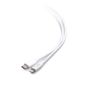 USB-C Male to Lightning Male Sync and Charging Cable - White 90cm