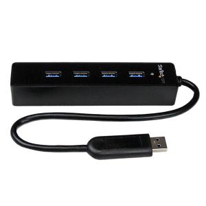 External Mini USB 3 Hub With Integrated Cable 4port
