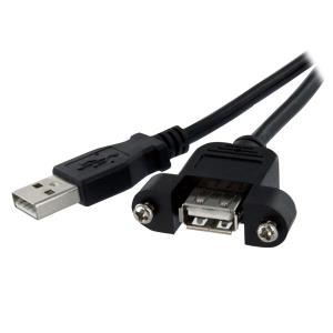 Panel Mount USB Cable A To A - F/m 1m