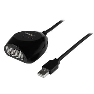 USB 2.0 Active Cable With 4 Port Hub 15m