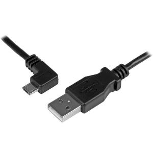 Micro-USB Charge-and-sync Cable M/m - Left-angle Micro-USB - 24 Awg - 2m