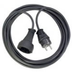 230v Extension Cable Schuko Male - Shuko Female Black (1165460)